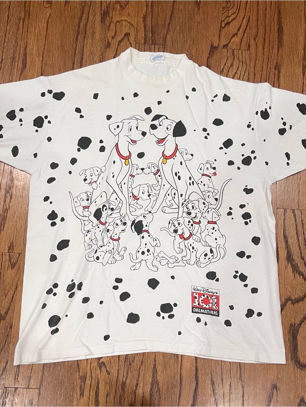 Disney White Dalmatian Family Graphic Short Sleeve Tee